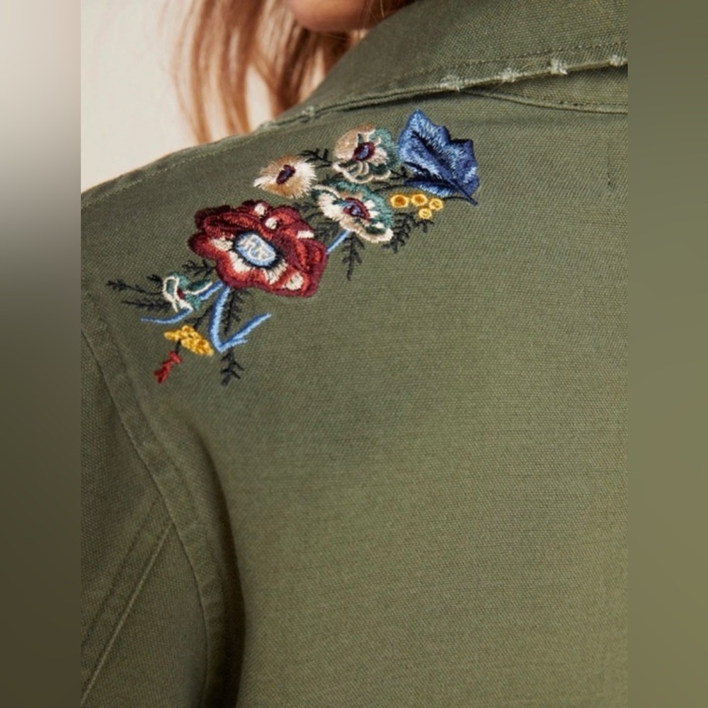 Anthropologie Dolan Embroidered Utility Jacket - Picture 4 of 12